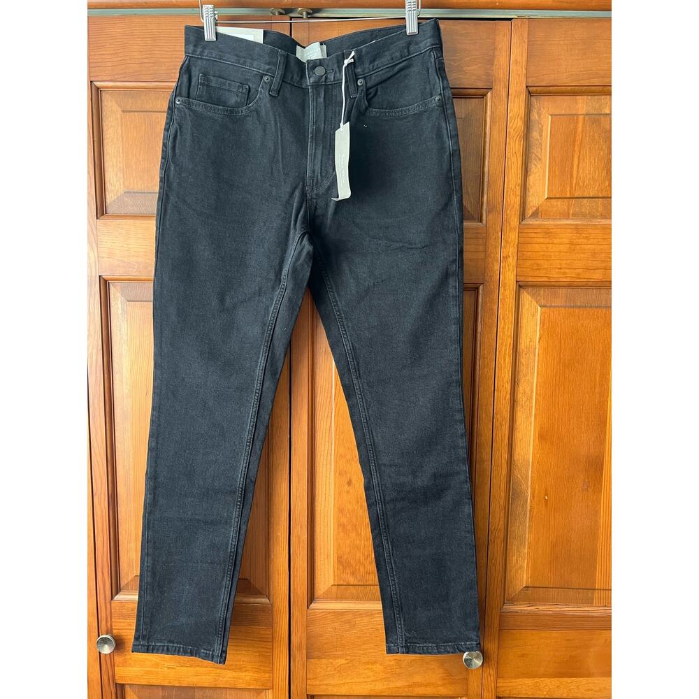 NWT Everlane Men's The Organic Cotton Slim Fit Denim Jeans Coal Black Size 32X32 - Picture 3 of 11